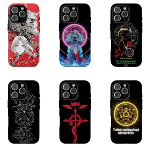 Fullmetal Alchemist Anime Hot Exclusive Artistic Phone Cases For iPhone 17 Promax Pro Air 16 Plus 15 14 13 12 11 Black Golden Shockproof Protective Cover Gift For Birthday Christmas Valentine Halloween