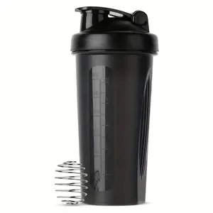 Protein Shaker Bottle with Mixer Ball, Rectangular Sports Water Bottle, PVC-Free, Ideal for Gym Supplements & Summer Hydration, Sports Drinking Bottle