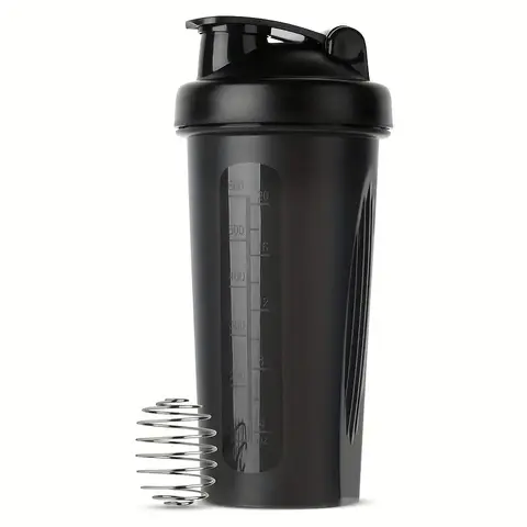 Protein Shaker Bottle with Mixer Ball, Rectangular Sports Water Bottle, Workout Water Bottle, PVC-Free, Ideal for Gym Supplements & Summer Hydration, Sports Drinking Bottle, Refillable Water Bottles