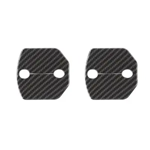 2-Pieces Custom Fit Door Lock Latch Buckle Cover Protector for 2015+ Ford Mustang, DIY Install Car Interior Detailing Accessory, Automotive Cars Covers Vehicle