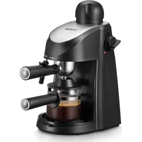Automatic Espresso Coffee Maker Machine - 3.5Bar Corded Programmable Compact Beginners-Friendly Household Kitchen Appliance with Built-In Steamer, Milk Frother for Creamy Foam at Home, 4-Cup Batch Brew, EU Plug Type