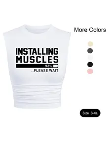 Women's Sleeveless Y2K Style Slim Fit Top, Round Neck Side Ruched Design, Colors, Casual Sports Vest for All Seasons