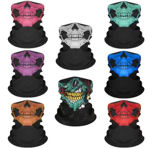 Seamless Multifunctional Magic Headscarf Cycling Mask Warm Weave Halloween Props Skull Variety Face Towel