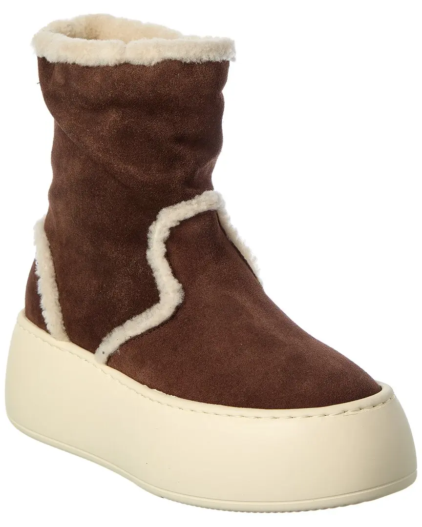 Giuseppe Zanotti Alma Suede & Shearling Platform Boot