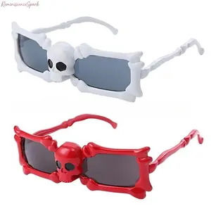 2-Pack Skeleton & Bone Novelty Sunglasses, Spooky Skull Design Party Eyeglasses, Edgy Gothic Style Shades, Perfect for Halloween, Cosplay, Themed Parties, Festivals & Streetwear tiktokshopspringglowup