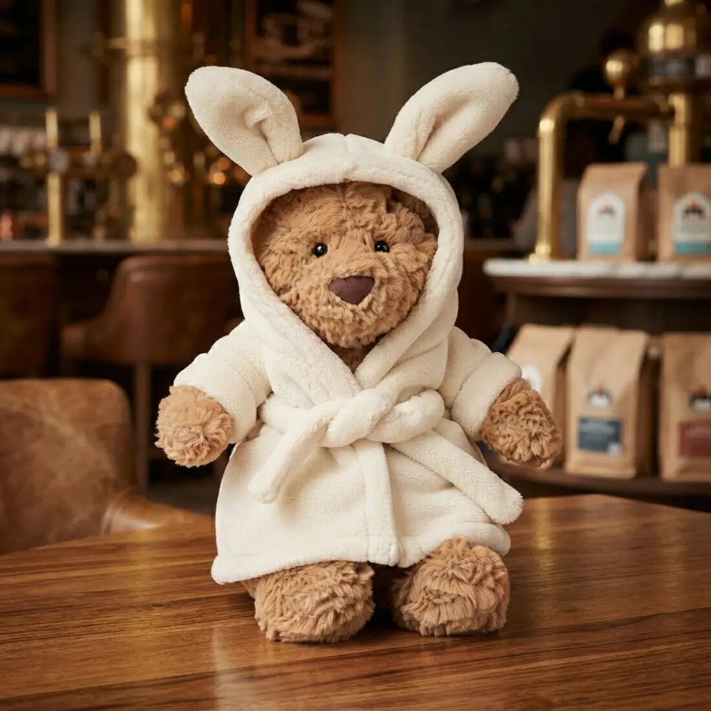 Jellycat Cute Teddy Bear Bunny Robe Plush Stuffed Animal Soft Gift Decor