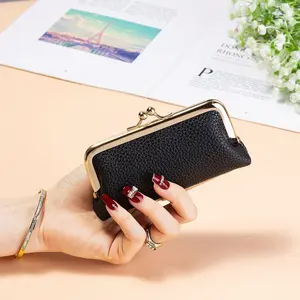 Qianlai2025 New Women's Wallet Wrist Strap Short Coin Purse Korean Version Coin Clip Bag Multi-Card Slot Card Holder Money Clip