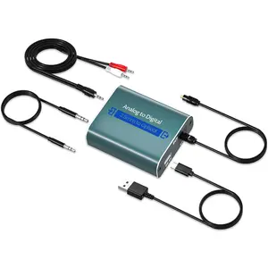 Analog to digital audio converter with cable 7ft21m rca aux to optical audio cable aux rca input optical output 35mm to optical audio adapter for soundbar computers and projectors etc