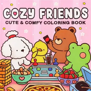 Adult and Teen Coloring Book, Cute Animal Characters, Relaxing Design, Stress Relief, Back-To-School Gift, Warm Friend Coloring Book