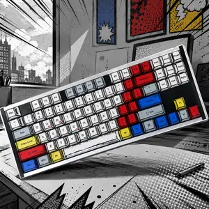 75% Mechanical Gaming Keyboard Wired, RGB Backlit 87 Keys Compact Mechanical Keyboard Socket Dedicated Red Absorbing Pads for Game and Office, Suitable for Windows Laptop PC Mac