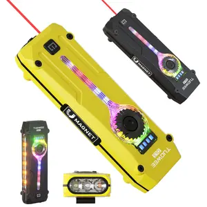 NEW PASIION QL3 Rechargeable EDC Flashlight, Flat Tactical Flashlight 1200 Lumens with 11 Light Modes & Stepless Dimming, Magnetic Base & Dual Clip, White & Warm Light Combo, UV Mode, Red Light Beam, RGB Modes, Compact Aluminum EDC Light