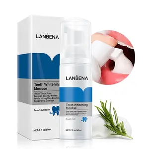 LANBENA Teeth Whitening Mousse for Easy and Effective Teeth Whitening Deep Cleaning Fresh Breath 60ml - Oral Care