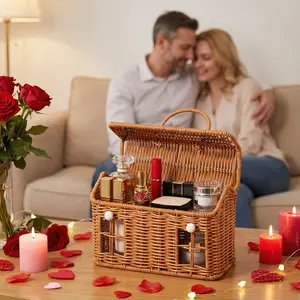 Handmade Woven House-Shaped Basket with Lid, Party Candy Storage, Gift Box, Desktop Organizer, Decorative Organizer, Farmhouse Home Decor, Multipurpose Basket, All Seasons