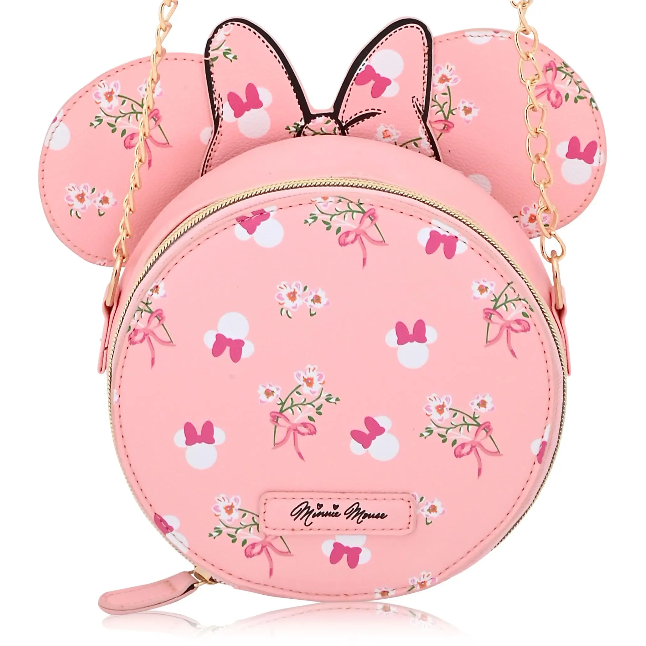 Fast Forward Minnie Mouse Mini Purse Crossbody Handbag for Women | Leather Women's Shoulder Handbag | Minnie Mouse Accessories for Adults, Unisex