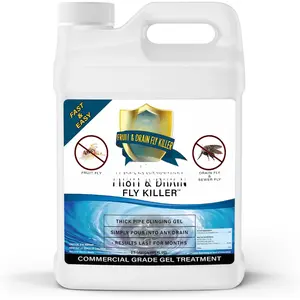 Fruit Fly & Drain Fly  - Simple Commercial Drain Gel  - Eliminates Gross Fruit Flies, Drain Flies, Sewer Flies & Gnat Infestations from Any Drain Fast & Easy - 2.5 Gallon (320 Ounces)