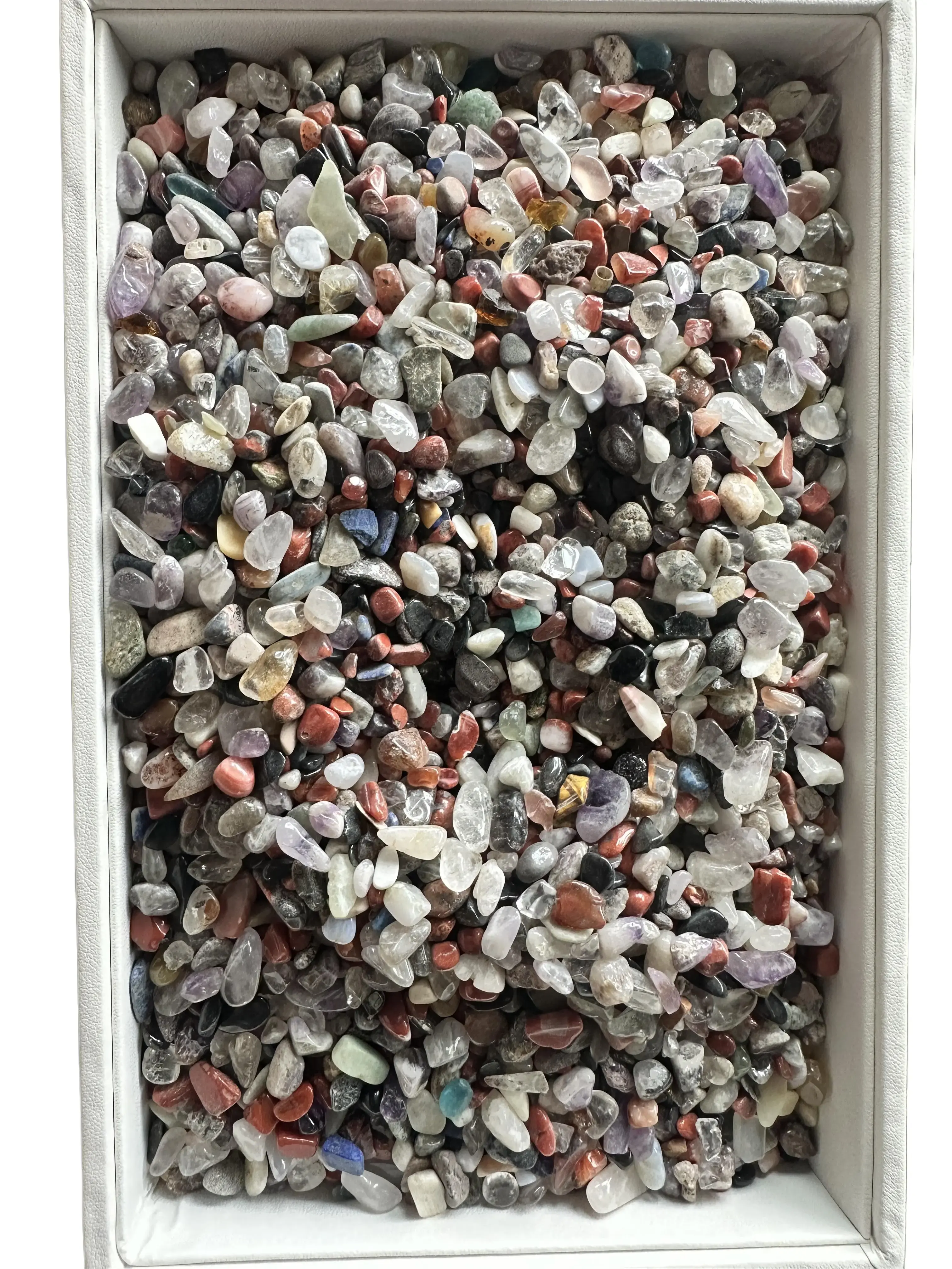 Non-Natural Crystal Decorative Pebbles - Polished Naturally Mixed Irregular Egg-Shaped Particle Aggregate, Handmade Resin Craft, Soft Decoration Material for Home Landscaping, Aquarium Filler, Irregular Egg-Shaped Particles, No