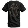 COMBAT IRON Men's Soft Cotton Graphic T-Shirt - Short-Sleeve, Round Neck, Athletic Cut Male Clothing with "Pray For Peace. Prepare For War." Print, Breathable Cotton Fabric