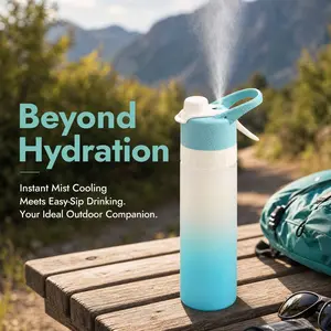 24oz Misting Water Bottle with Spray Function, Portable Tritan Water Bottle for Travel, Gym, Outdoor, Beach & Summer Activities