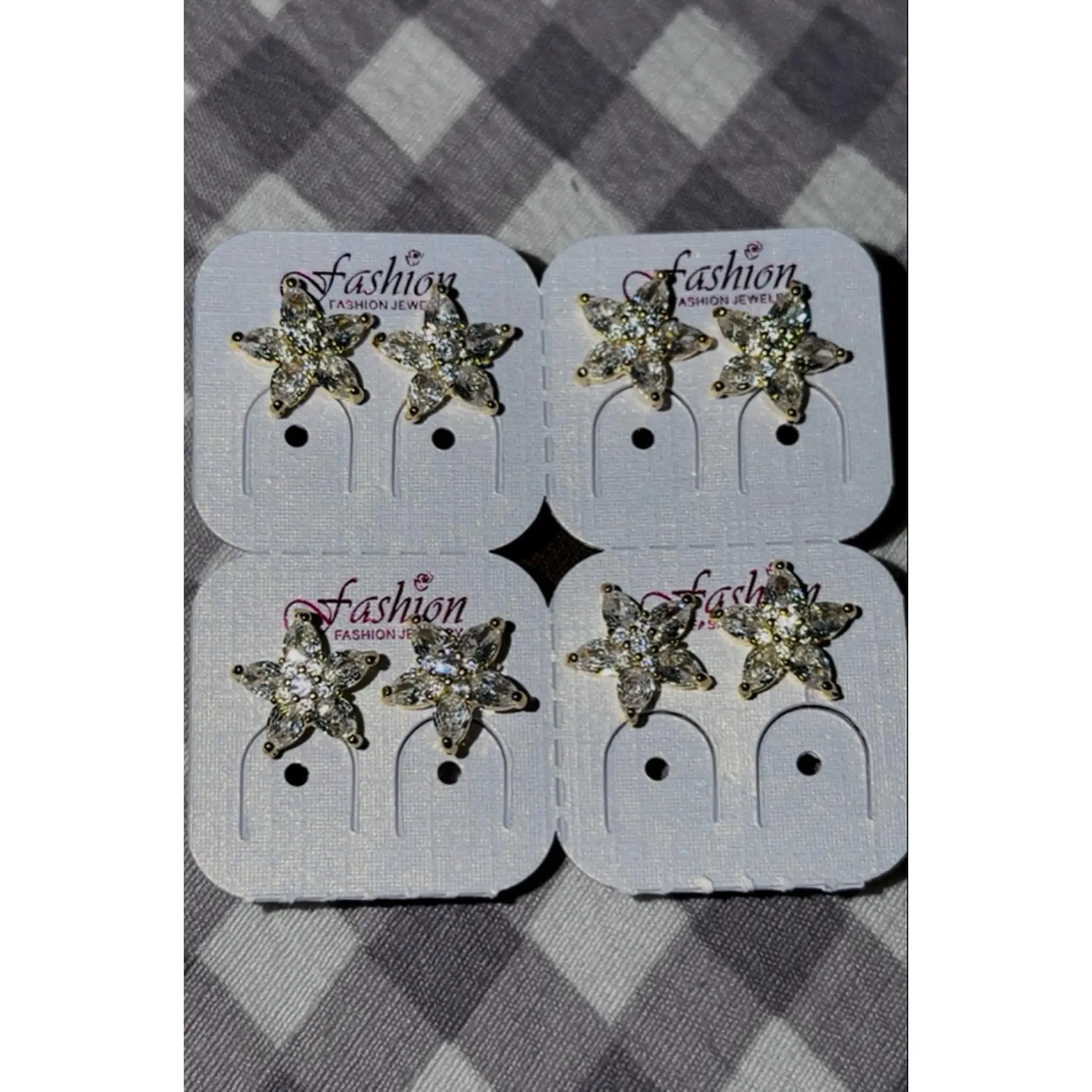 Fashion Jewelry Star Earrings - Daily Use Ear Top with 3 Month Warranty - Sparkling Rhinestones for Everyday Wear