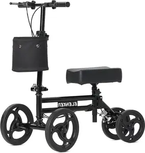 ELENKER YF‑9005E Steerable Knee Walker – Adjustable Height Crutch Alternative with 10″ All‑Terrain Wheels, Foldable Medical Scooter for Foot & Ankle Injuries, Adults & Seniors Mobility Aid  YF-9005E