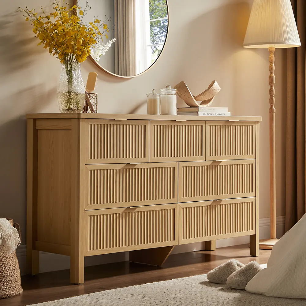 7 Drawers-Natural Oak