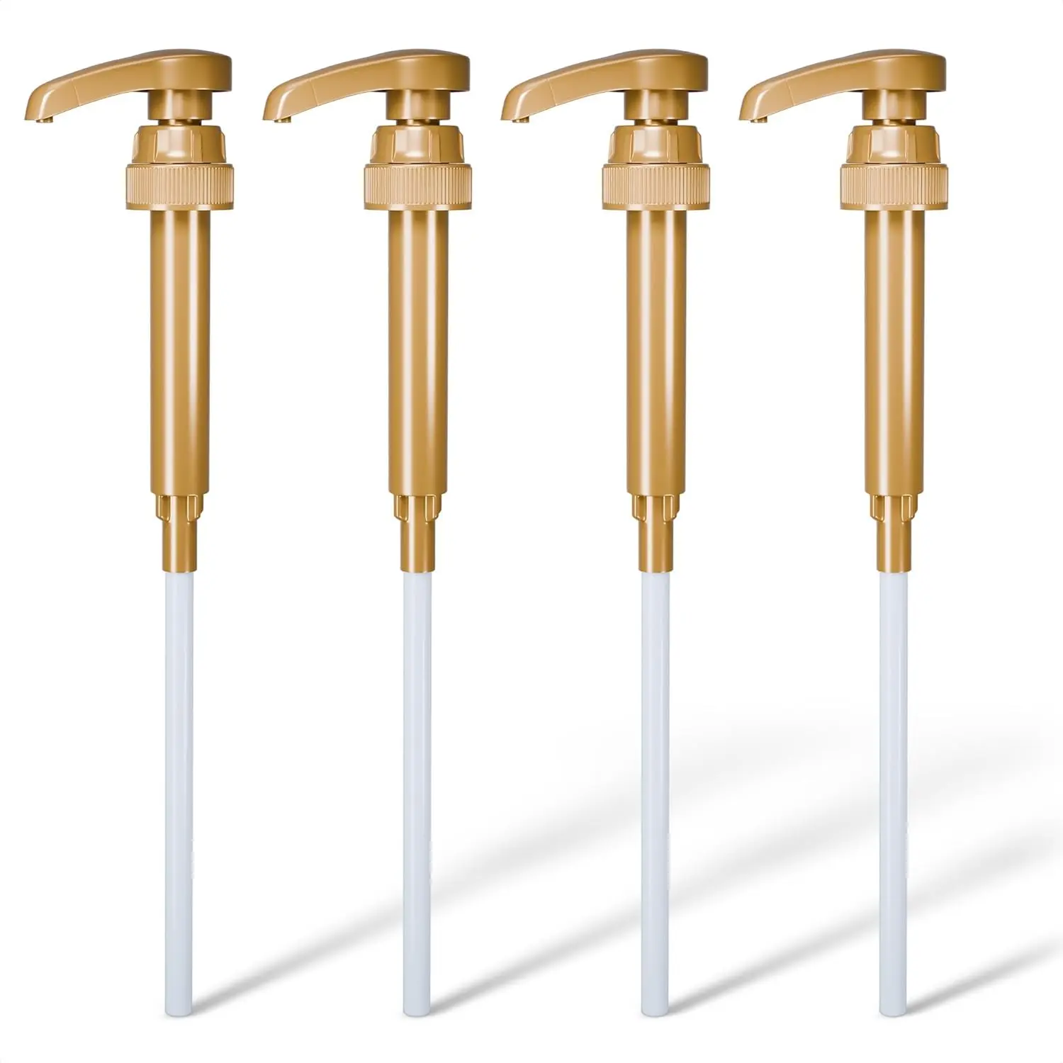 4 Pcs Coffee Syrup Pump Dispenser - Works as Skinny and Torani Syrup Pump - Fits Various 25.4 oz Bottles, Precise Dispensing 0.3oz & Lockable Design, Easy to Use & Clean, Ideal for Liquids