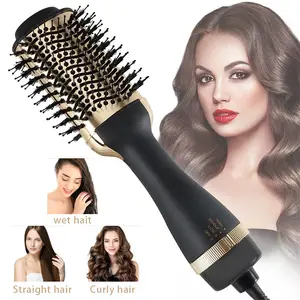 One Step Hot Air Brush - Dual Use for Wet/Dry , for Smooth, Frizz-Free Styling - Ideal Holiday Gift hair curler