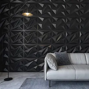 40 PCS 11.81*11.81 Inch 3d Stereo PVC White Balck Wall Tile Stickers Wall Panel Self Adhesive Easy To Peel And Paste, Bedroom Living Room Corridor Bathroom Wall Decoration Wallpaper