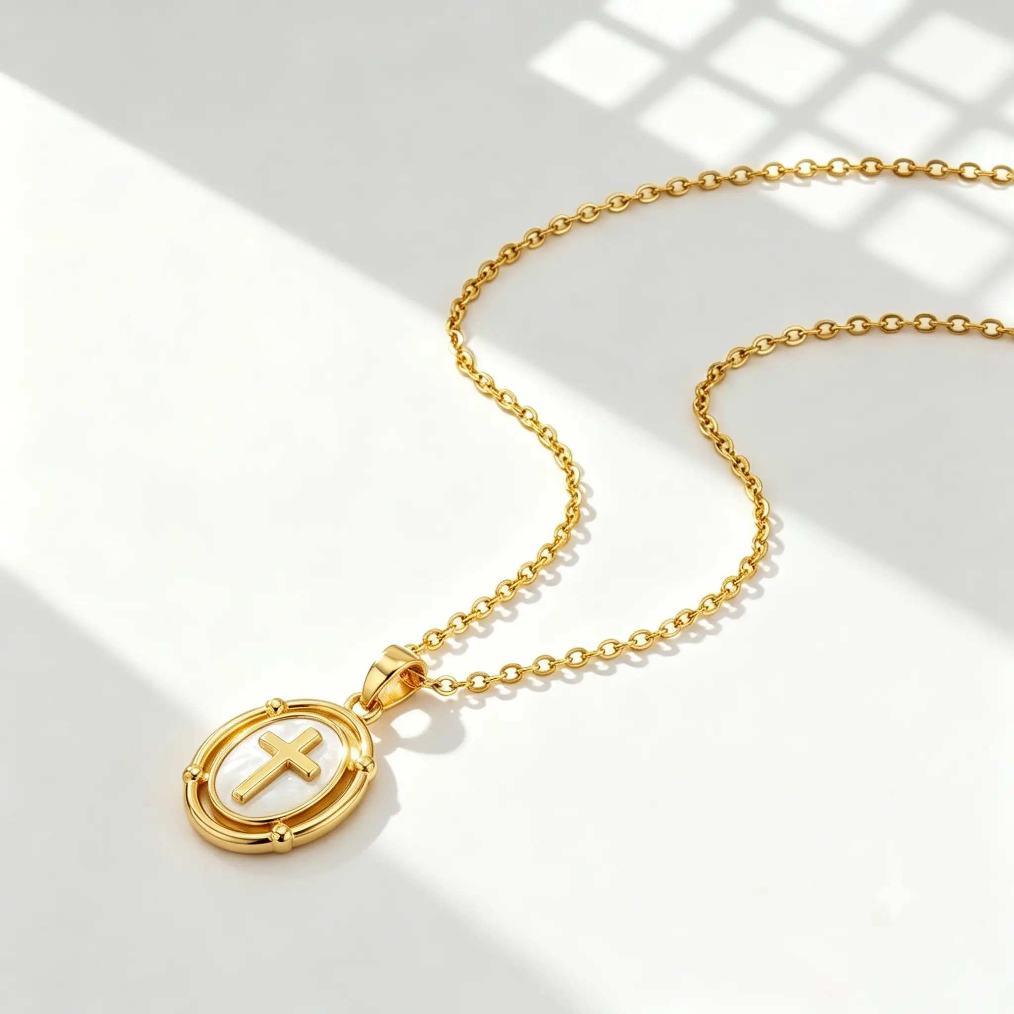 Dainty Cross Necklace for Women 14K Gold Plated Everyday Religious Gift for Christmas Birthday Faith Catholic Easter Jewelry Gifts