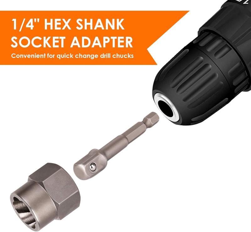 【TikTokShopBlackFriday 】THINKWORK Bolt Extractor Tool Set, 13+1 Counts Impact & Nut Remover Stripped Lug Remover, Drive Rounded Bolt Remover for Removing Damaged, Frozen Universal Impact impact bolt