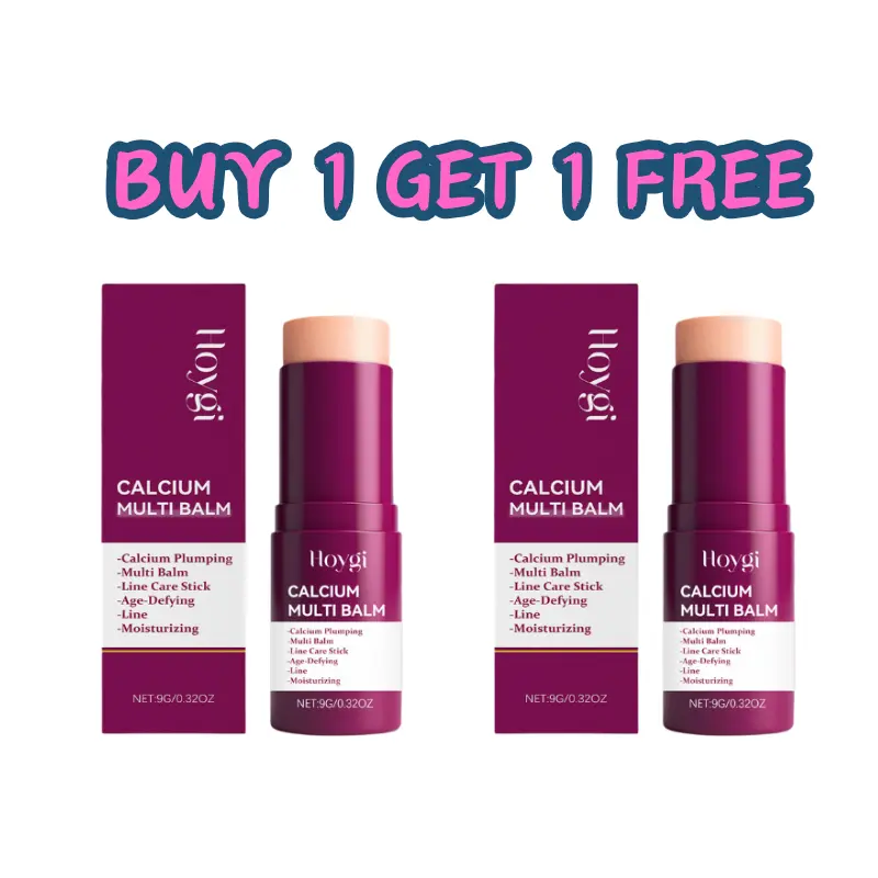 HOYGI Women's Firming Anti-Aging Stick Cream (2PCS), Calcium Balm with Hyaluronic Acid, Intense Hydration HydroBoost Glow, Smooths All Skin, Lifts Sagging, Pore Corrector, Lightweight Oil-Free Crepe Care, Makeup Base for Face/Neck/Eyes