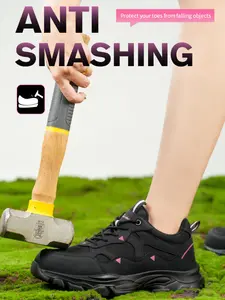 Women's Safety Shoes, Lightweight Anti-Smashing & Puncture Resistant Work Boots, Ideal for Construction Site & Outdoor Sports, Footwear