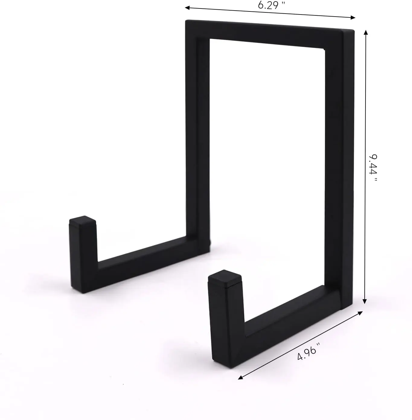 2 Pack Black Metal Tabletop Vinyl Record Holder, Small LP Album Display Stand Set, Desktop Vinyl Storage Rack Holder for 7" 10" 12" LPs, Modern Music Record Organizer for Home Office