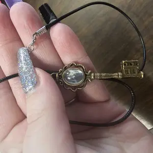 Moonstone Hecate Key Pendant Neckalce With Cord Chain