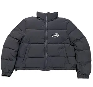 HMDD Cropped Puffer Jacket Black