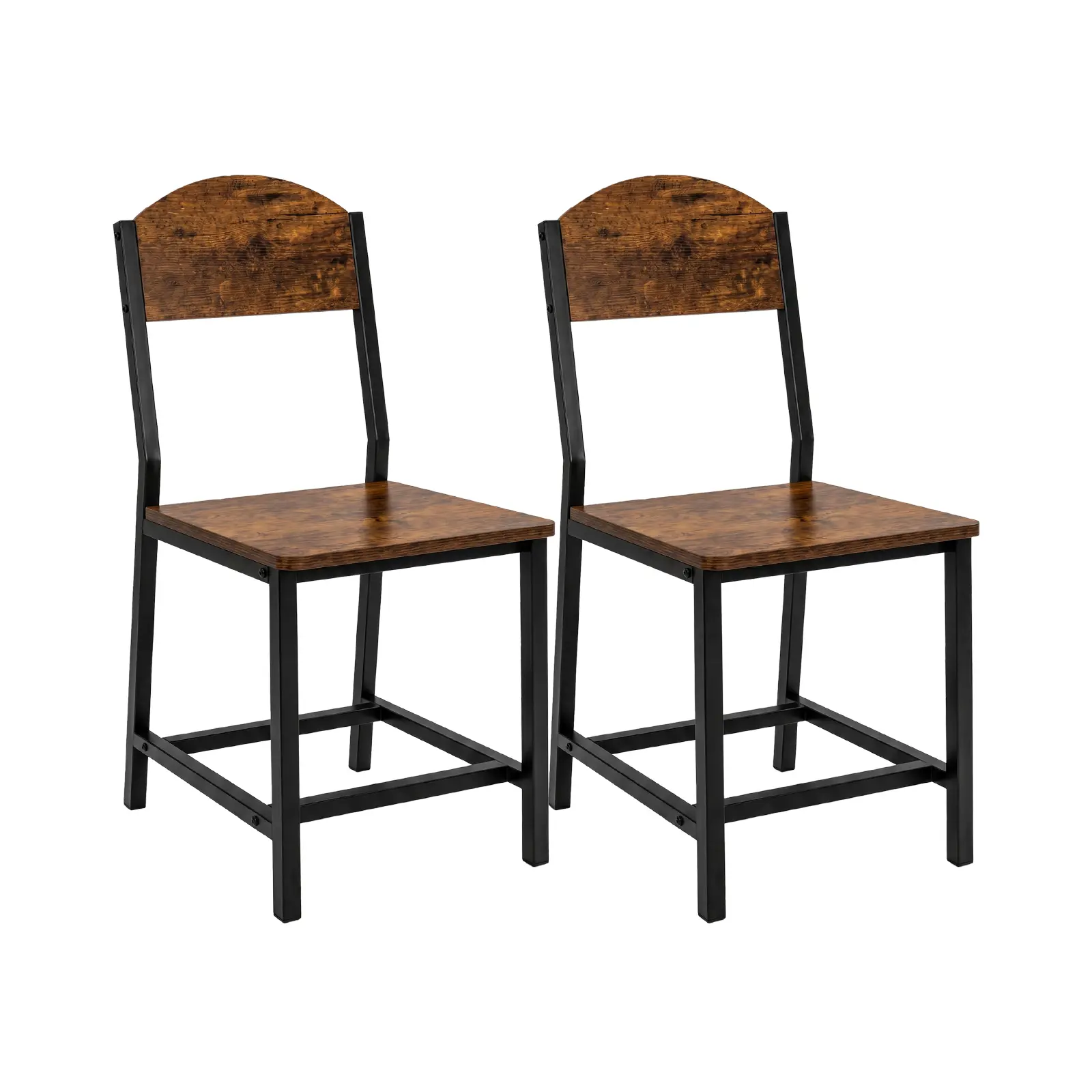 GASEE Dining Chairs,Wood Dining Chairs with Metal Legs for Dining Room, Kitchen, Restaurant,Brown (Only Chairs)