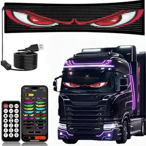 ‌Large-Size Truck Demon Eye Lights - Ultra-Thin Flexible LED Display, Programmable DIY Smart Colorful Soft Screen, Supports Text/Graphics/Animation, Music-Synced Dynamic Display,Suitable for Truck Modifications/Stages/Bars/Performances.