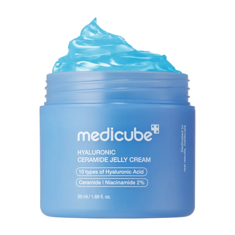 [medicube] Hyaluronic Acid Moisturizing Jelly Cream | Daily Moisturizer for All Skin Types | Long-lasting Hydration with Hyaluronic Acid, Ceramides, Multi Peptides | Supports Skin's Natural Barrier | 1.09 fl.oz