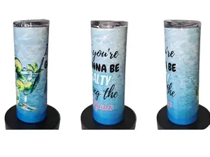 If You're Gonna Be Salty Bring The Tequila (20oz Stainless Steel Skinny Tumbler with Push Top, Sliding Lid, and Reusable Straw)  Drinkware Cup Portable Washable