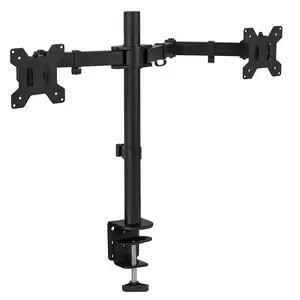 212 MAIN MI-2752 Dual Monitor Desk Mount, VESA-Compatible for 27 in. LCD LED Computer Displays, Adjustable Dual Monitor Arms, Clamp Base, Space-Saving Office Furniture, Monitor Arm Adjustable