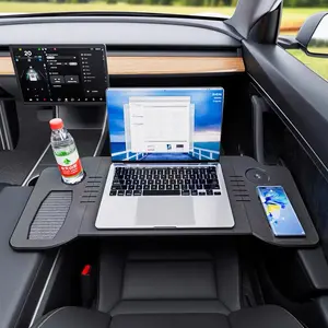 Car-mounted small table board, front row folding dining table, computer desk for working in the car, eating inside the car Car Cup Holder