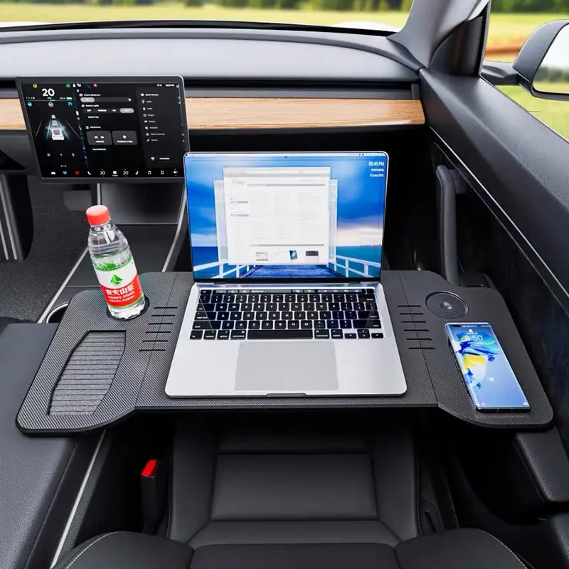 Car-mounted small table board, front row folding dining table, computer desk for working in the car, eating inside the car Car Cup Holder