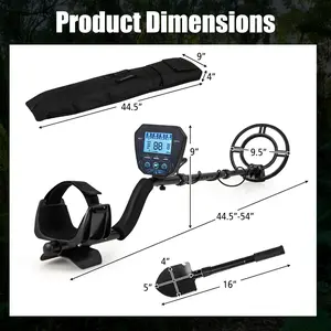 COSTWAY - Metal Detector with Backlit LCD Display and Advanced DSP Chip
