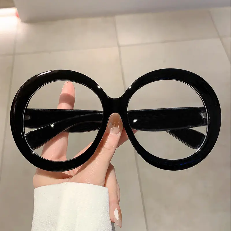 Retro Oversized Glasses with Trendy Frames, Casual Stylish Blue Light Blocking Eyewear for a Face-Slimming Look, Fashion Accessory Eyewear, Casual Stylish Glasses, Stylish Eyeglass