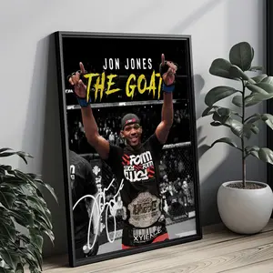Jon Jones 'The GOAT' | Iconic Moment| UFC MMA Fighter| Wall Decor| Poster Unframed   | Poster Unframed
