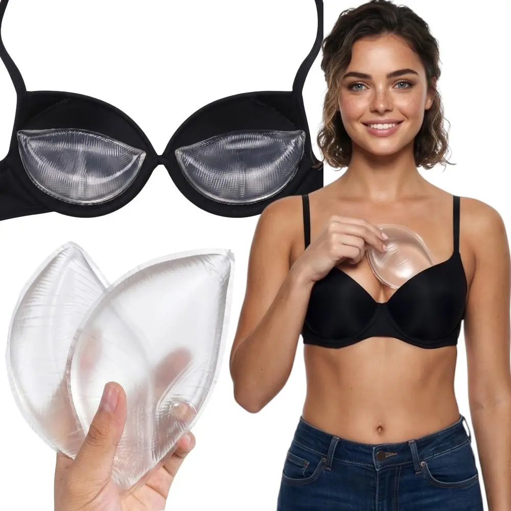 ToBeInStyle Women's Clear Silicone Push-Up Bra Pads Inserts - 1 Pair