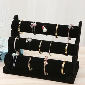 Three-Tier Bracelet Watch Display Stand, Jewelry Organizer Rack, Perfect Gift for Girls and Boys, Store Necklaces and Accessories