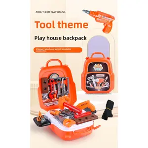 Boy's Realistic Handheld Toy Repair Tool Toy Gift Kids 22PCS Tool Set -Construction Toy with Toolbox&Electronic Drill, Pretend Play forToddlers Aged 3-7Birthday Giftfor Bovs and Girls 4-6 Years Old