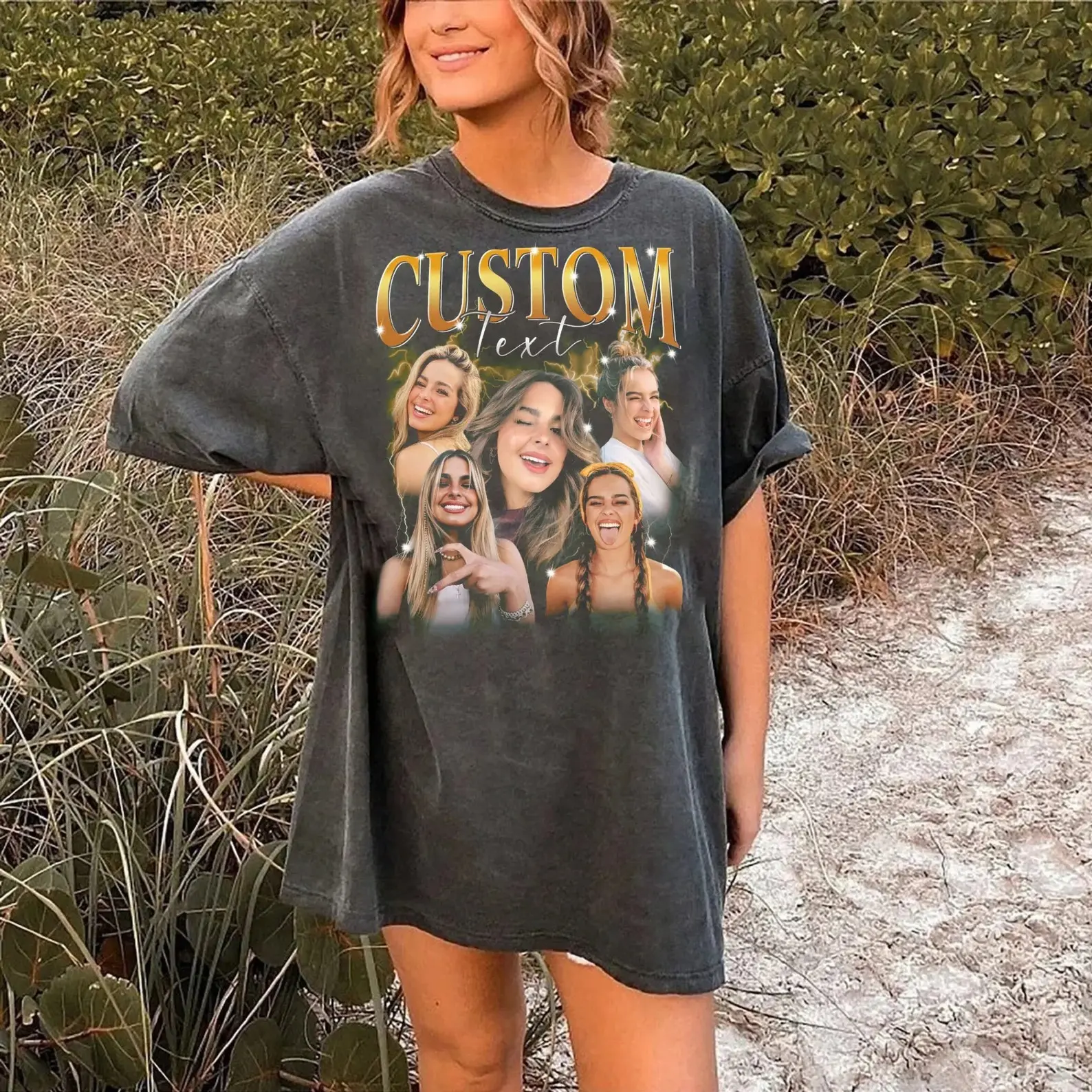 Custom Graphic Photo Vintage Washed Shirt, Personalize Bootleg Custom, Bachelor Party, Custom Photo Shirt, Custom Birthday Shirt, Dog Shirt