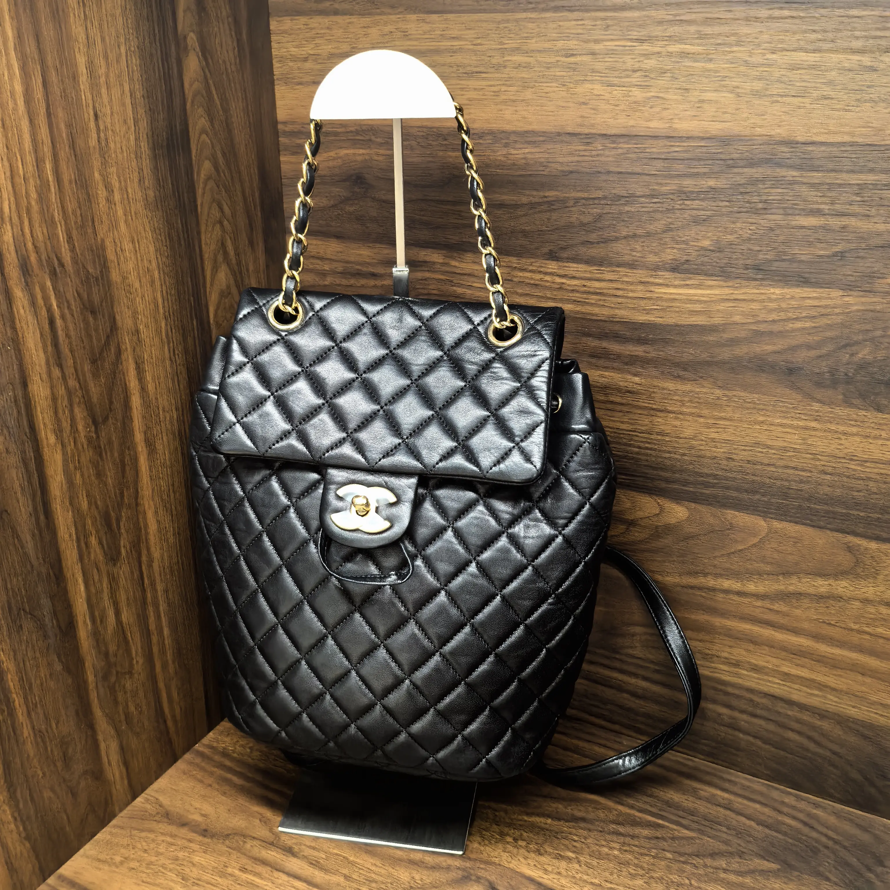 Pre-owned CHANEL Leather Backpacks Lambskin Quilted Small Urban Spirit Backpack Black 26060115 01 Molly